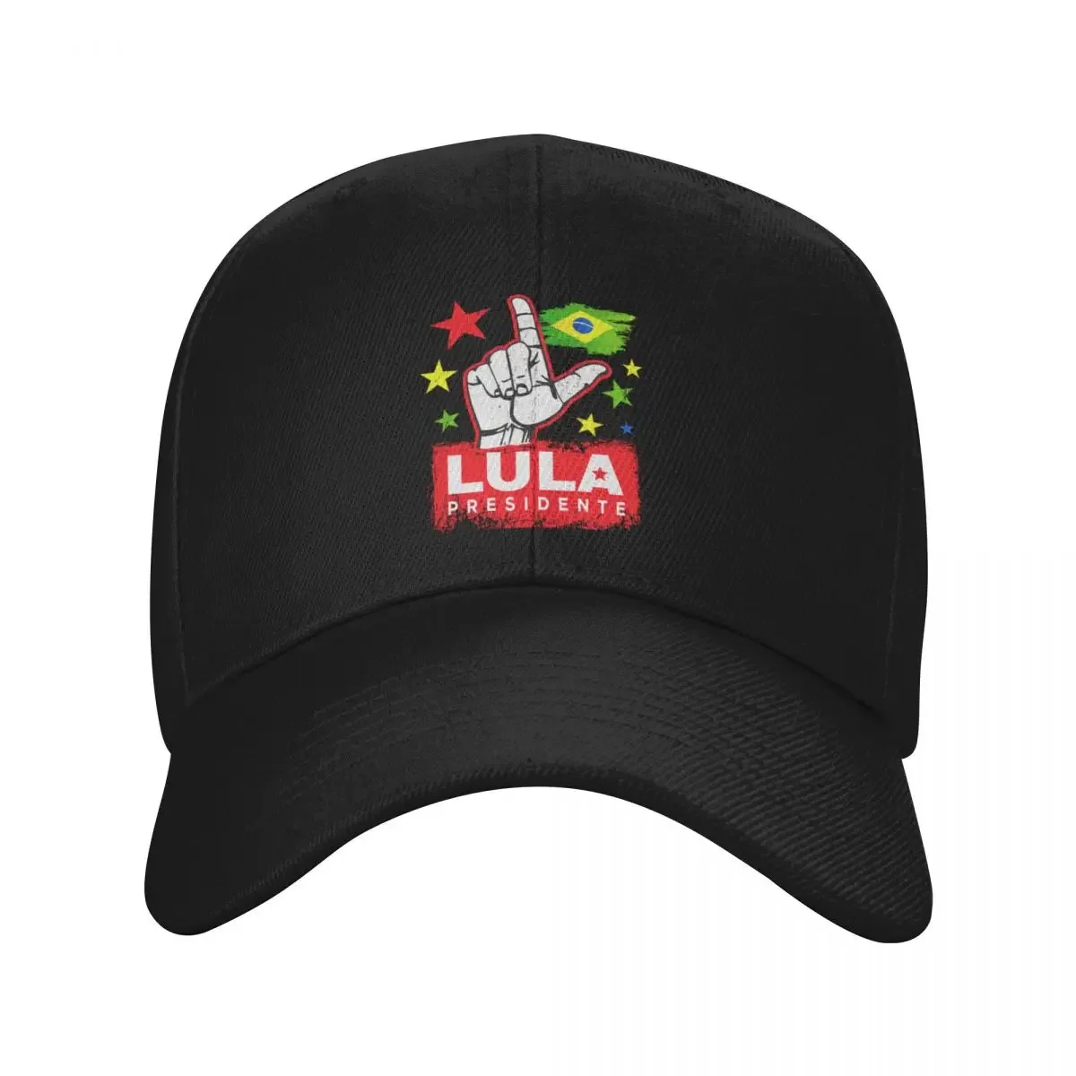 Фото Новая модная пляжная бейсболка/кепка/шапка с помпоном Lula Presidente 2022 Brasil для мужчин и женщин №1
