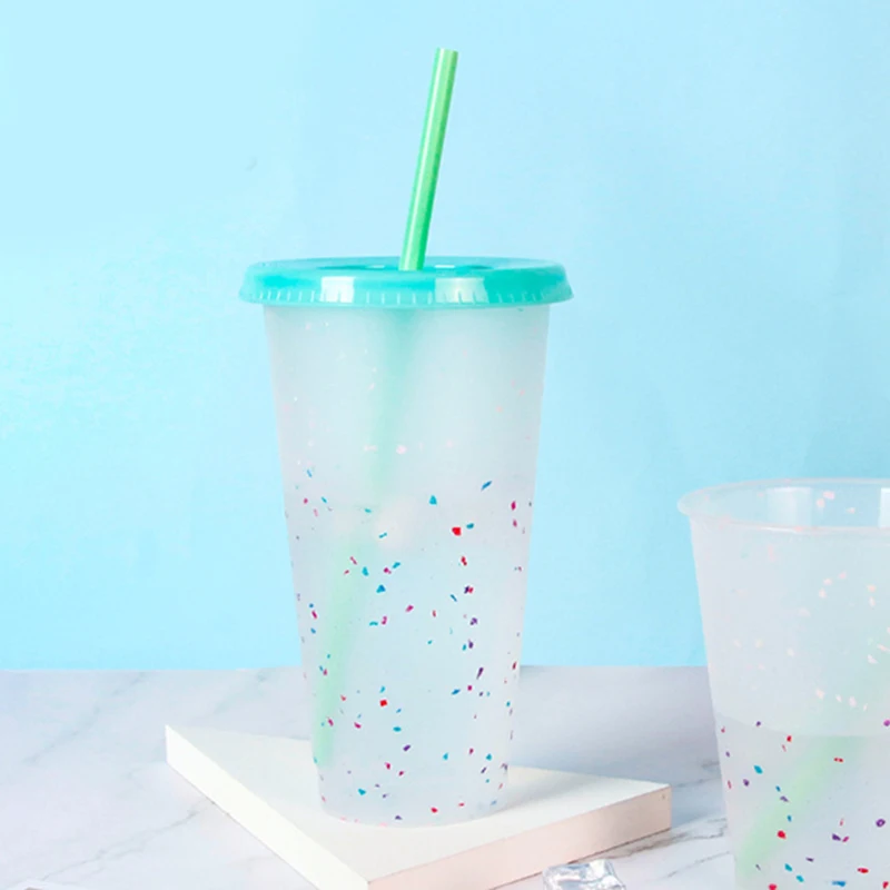 

Многоразовый стакан с крышками и соломинкой Для холодных/горячих напитков