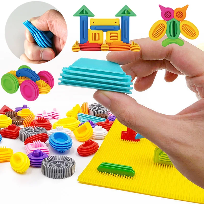 

Construction Blocks Games for Build Soft Building Blocks Baby Stackable Cubes Enlighten Brick Block Sensory Toys Hobbies