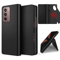 carbon fiber wallet high quality flip leather case for samsung galaxy z fold2 5g w21 z fold2 protection cover