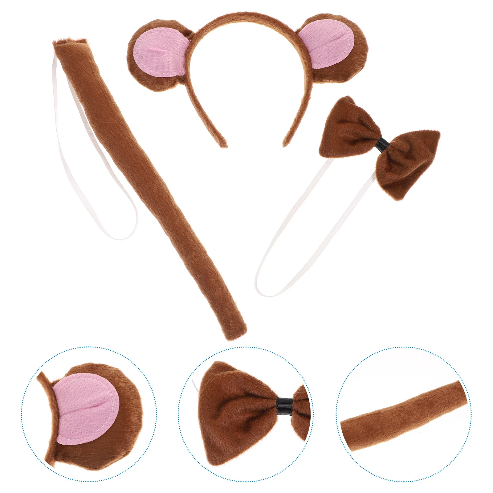 

1 Set Festival Headdress Bow Tie Set Ears Headband Tail Ears Headband