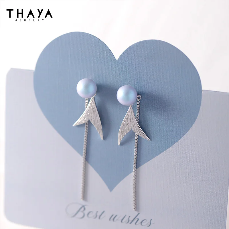 

Thaya 2023 Original Design Elegant Women Earrings Dangle S925 Silver Needle Tassel Earrings For Women Fashion Party Fine Jewelry