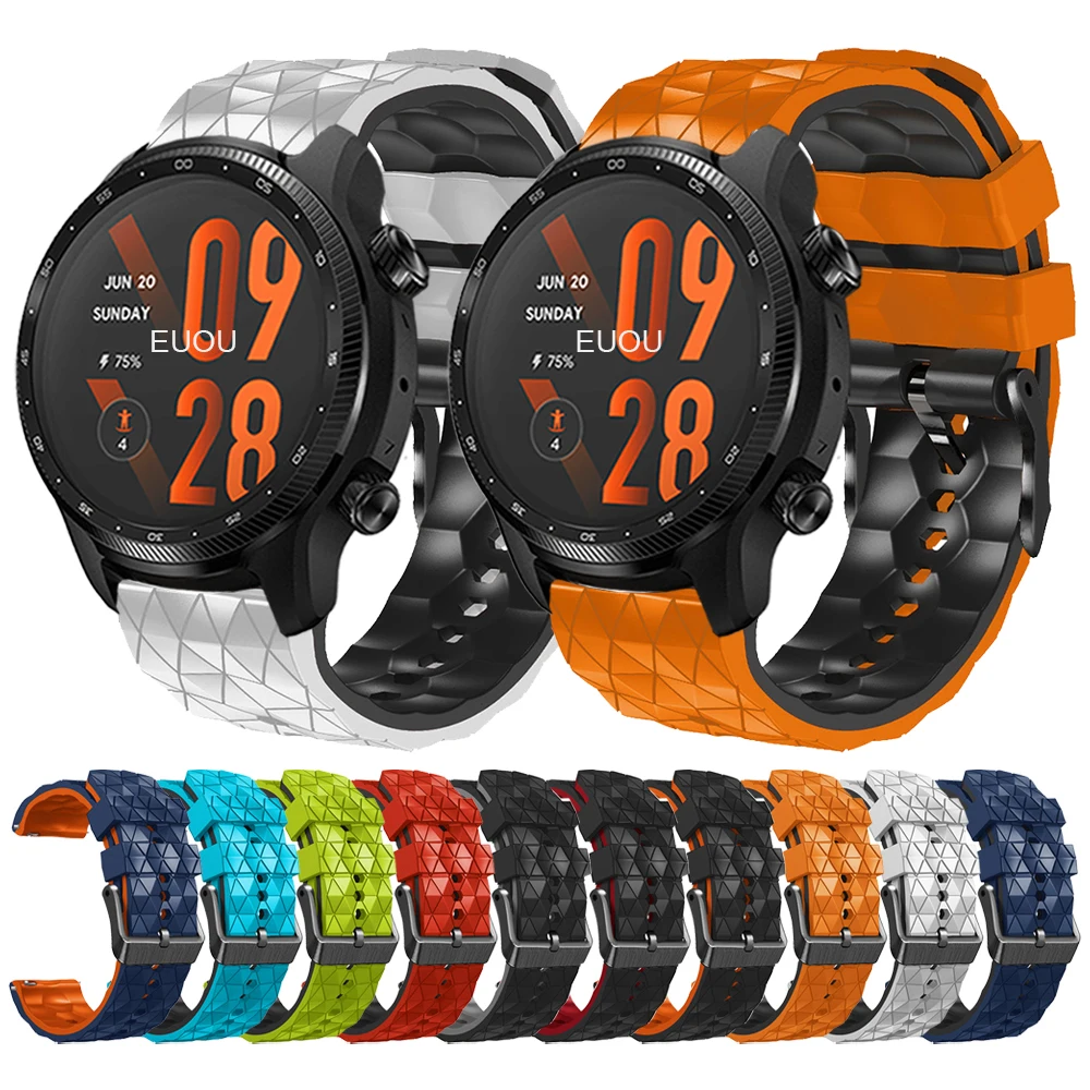 

Ремешок силиконовый спортивный для смарт-часов TicWatch Pro 3 Ultra GPS/LTE, 22 мм
