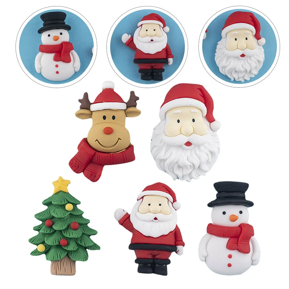 

Christmas Magnets Fridge Refrigerator Magnet Stickercar Magnetic Santa Stickers Decorations Window Holiday Party Charm Snowman