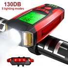 Велосипедный фонарь, со спидометром, перезаряжаемый через USB, суперяркий Передний фонарь, 5 режимов подсветильник Ки для поездок на работу и езды по дороге