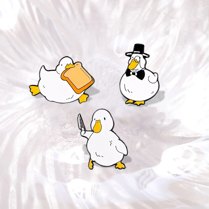 Брошь Утенка милая капля масляной утки креативный забавный металлический значок