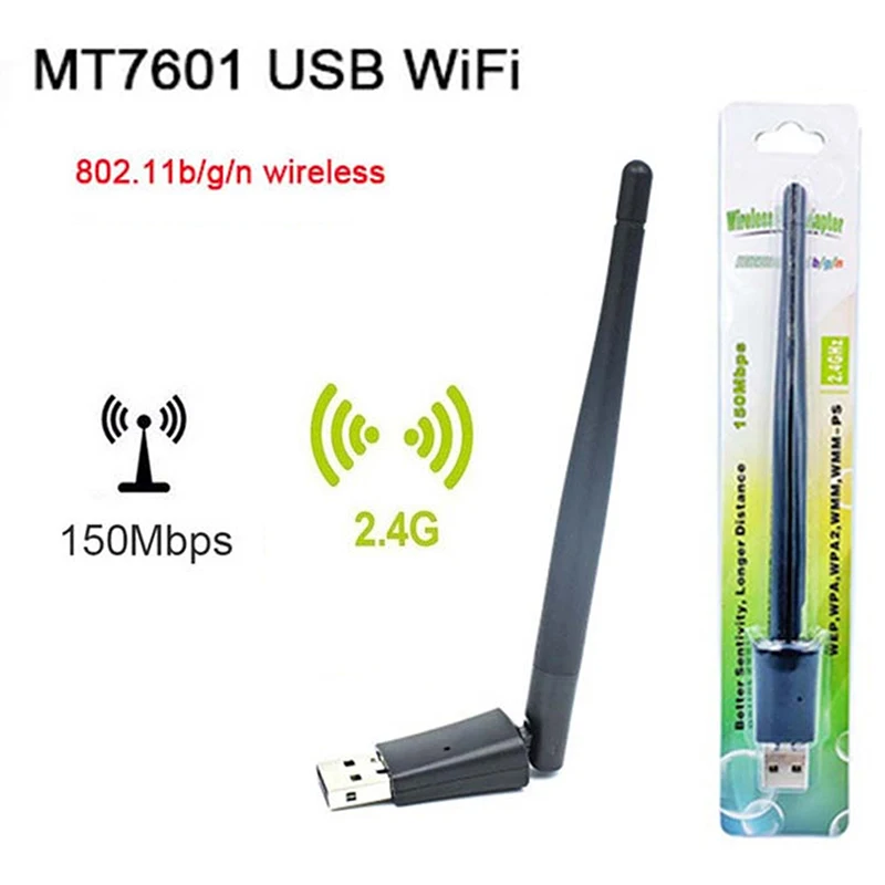 

MT7601 Mini USB WiFi Adapter RTL8188 Wireless Network Card 150Mbps Wi-Fi Receiver Dongle For PC Desktop Laptop 2.4GHz
