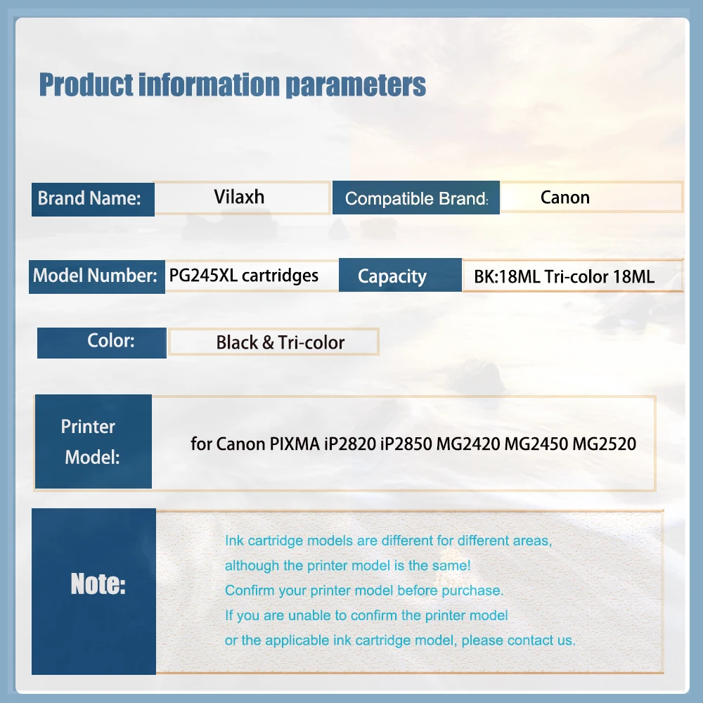 Многоразовый картридж Vliaxh PG245 CL246 245XL 246XL замена для принтера Canon Pixma iP2820 MX492 MG2924 MG2520