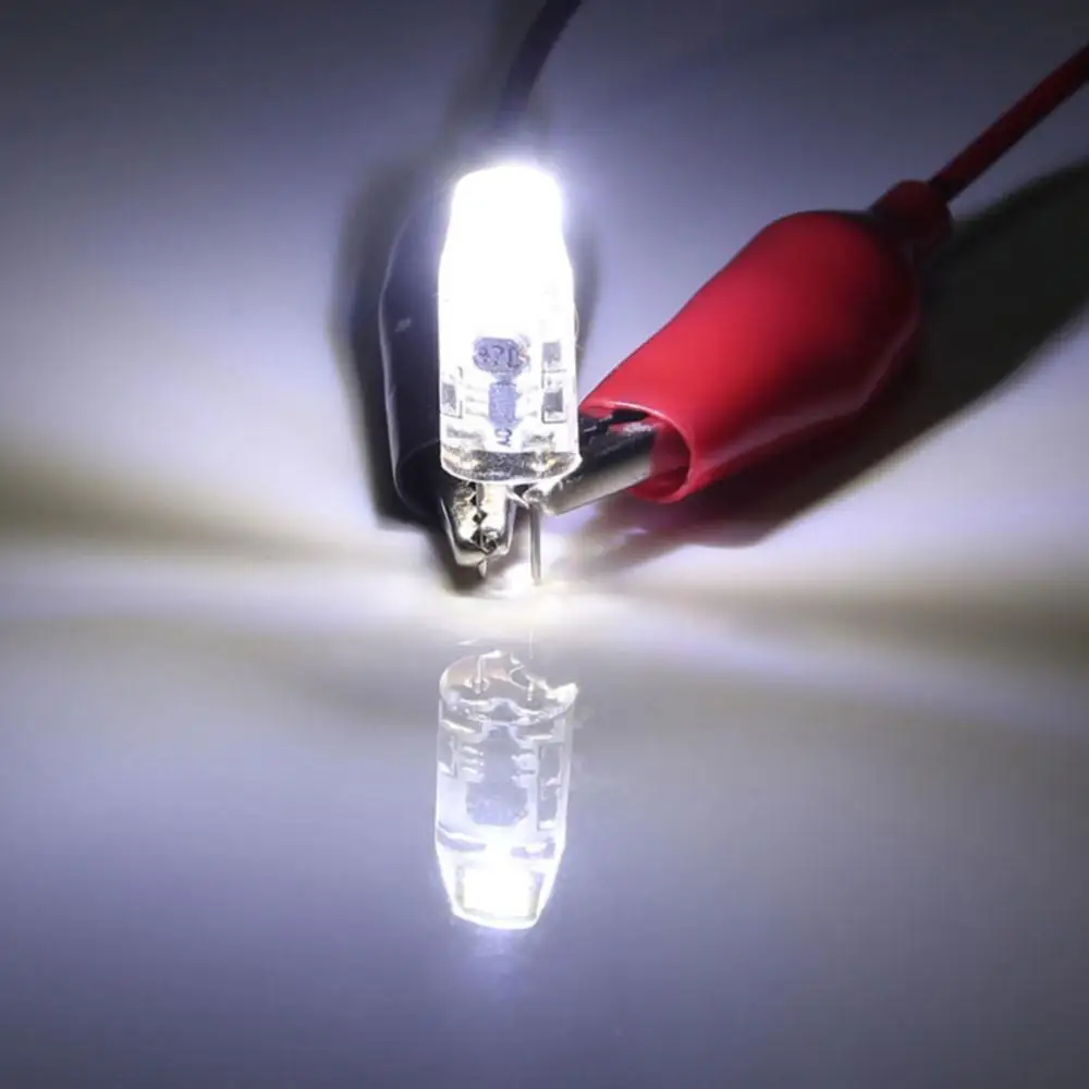 

AC/DC 12V 6W Home Mini Bright Silicone Crystal G4 COB LED Bulb Spot Light Lamp