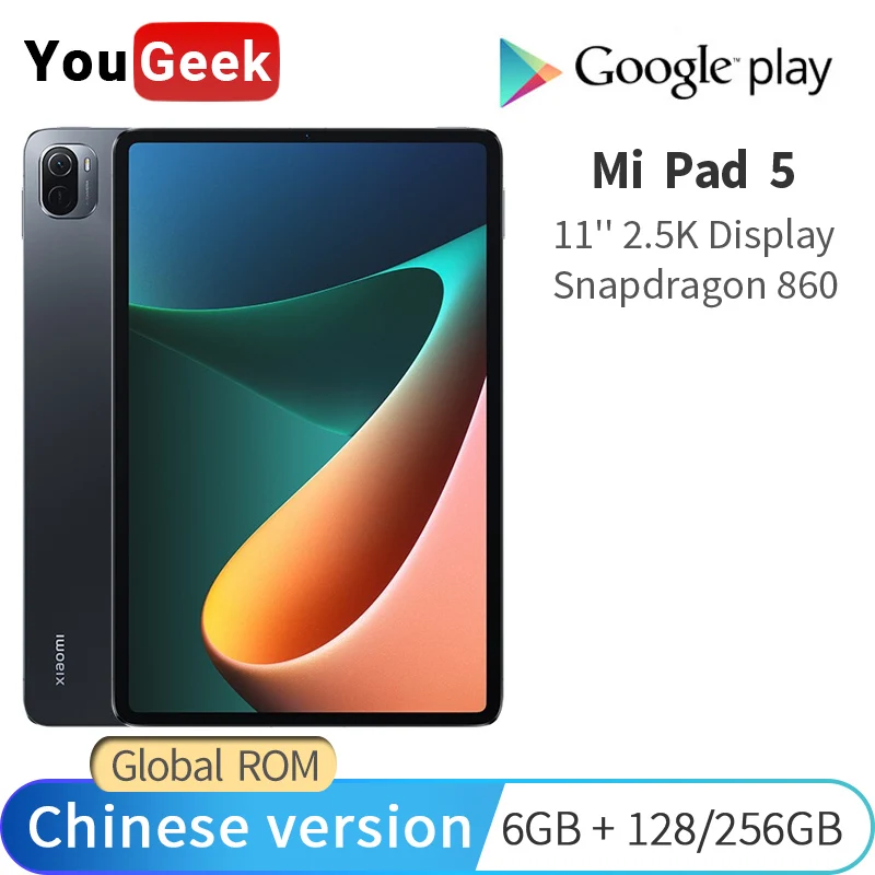 Global ROM Xiaomi Pad 5 6GB 128GB / 256GB Snapdragon 860 Mi Pad 11'' 2.5K Screen Tablet 8720mAh Quad Stereo Speakers CN Version