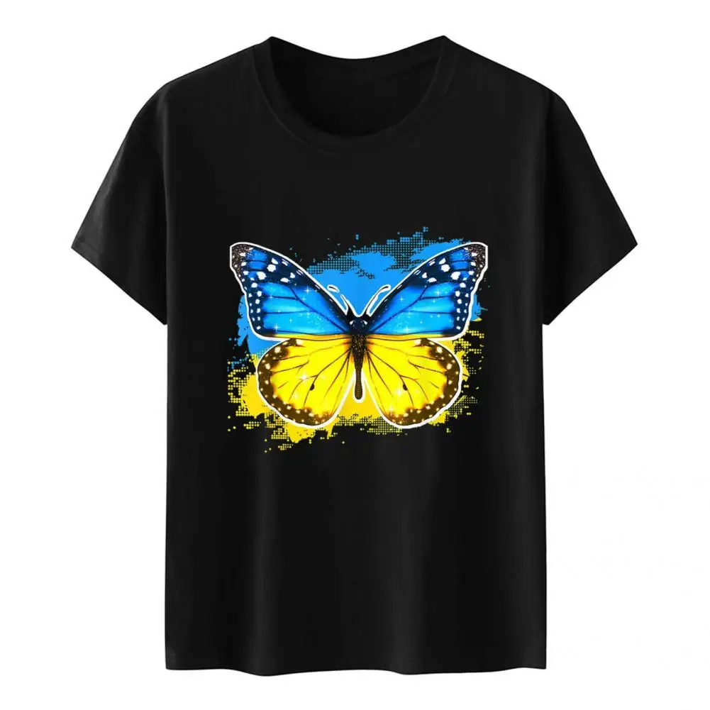 

Women T-shirt Chic Short Sleeve Summer Blouse Soft Fabric Printing Summer Blouse