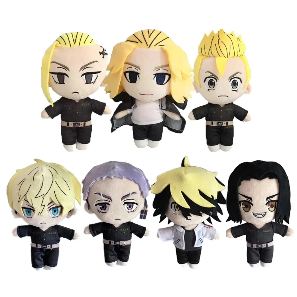 

Tokyo Revengers Cute Plush Doll Toy Manjiro Ken Takemichi Hinata Atsushi Anime Soft Stuffed Pillow Kids Gift 20cm