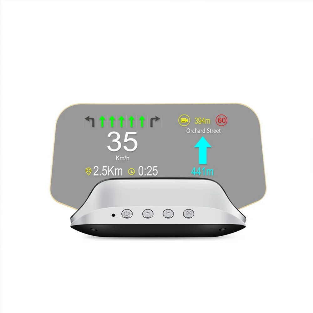 

HUD Car HUD Black+Silver Brake Test Accessories Clear Fault GPS Navigation OBD2 OBD2 Cable Replace Replacement