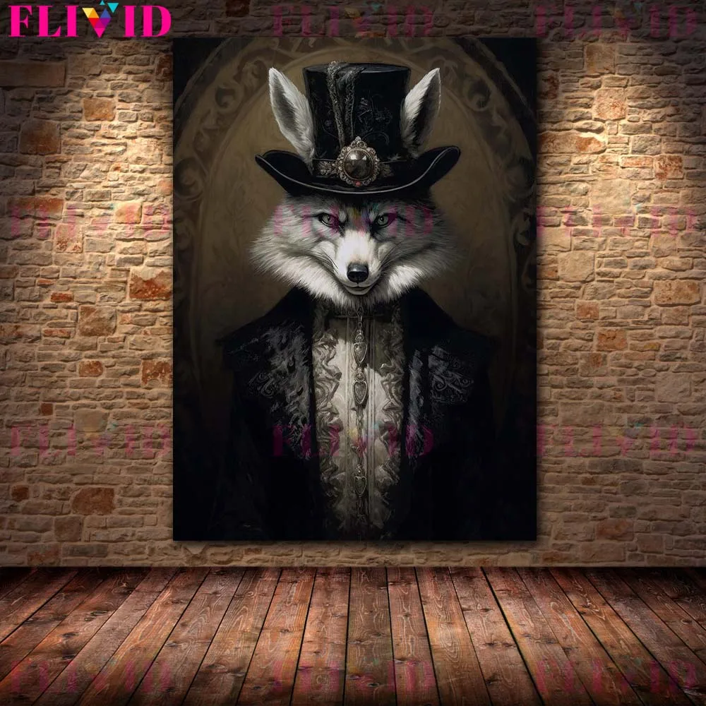 Викторианский винтажный портрет животного на холсте баррингтон барбер рисуем на коленке портрет барбер б