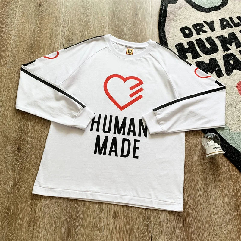 

MADE 23SS Geranium HUMAN Love Printing Round Neck Long Sleeve T-shirt Fashion