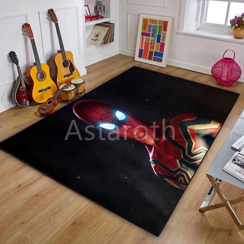 

Disney Spiderman Cartoon Carpet Anime Floor Mat Living Room Boy Bedroom Children'S Room Crawling Mat Decoration Home