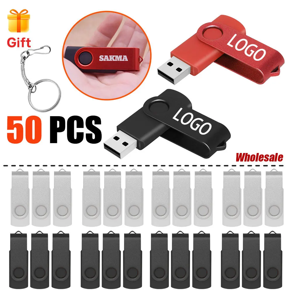 Флеш-накопитель USB 2 0 1 ГБ 4 Гб 128 Мб 512 МБ 50 шт./партия