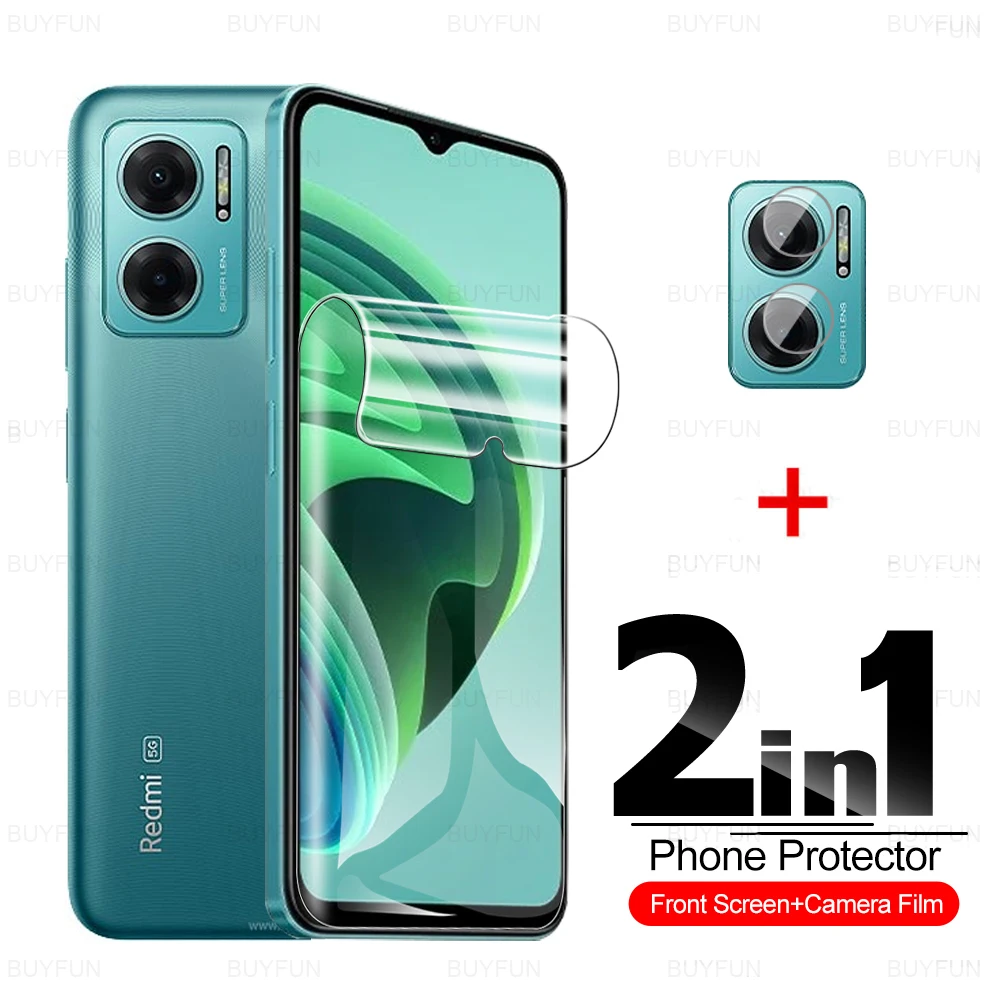 

2in1 Camera Protector Glass For Xiaomi Redmi Note 11 Screen Film Redme Note11 Note 11T Pro Plus 11E 11Pro 11S Soft Hydrogel Film