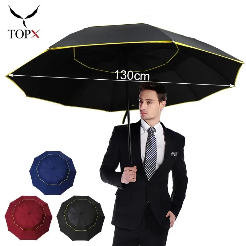 

NEW Large 125cm Umbrella Double Layer Folding Windproof Female Car Luxury Umbrellas Men Rain Women Travel Business Portable Para