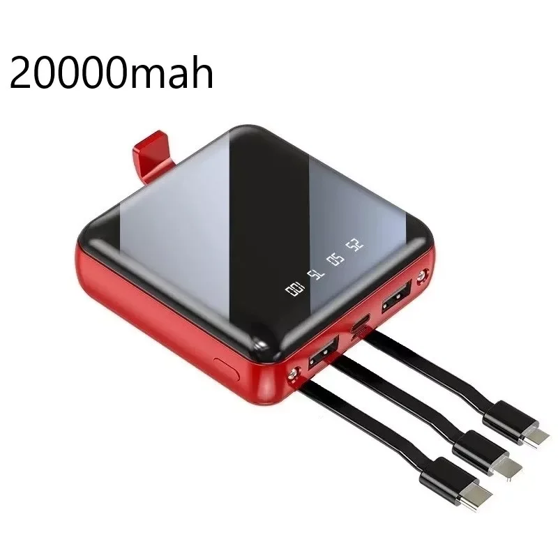 

2022NEW 20000mAh Portable Mini Power Bank Mirror Screen LED Digital Display Powerbank External Battery Pack Poverbank For Mobile