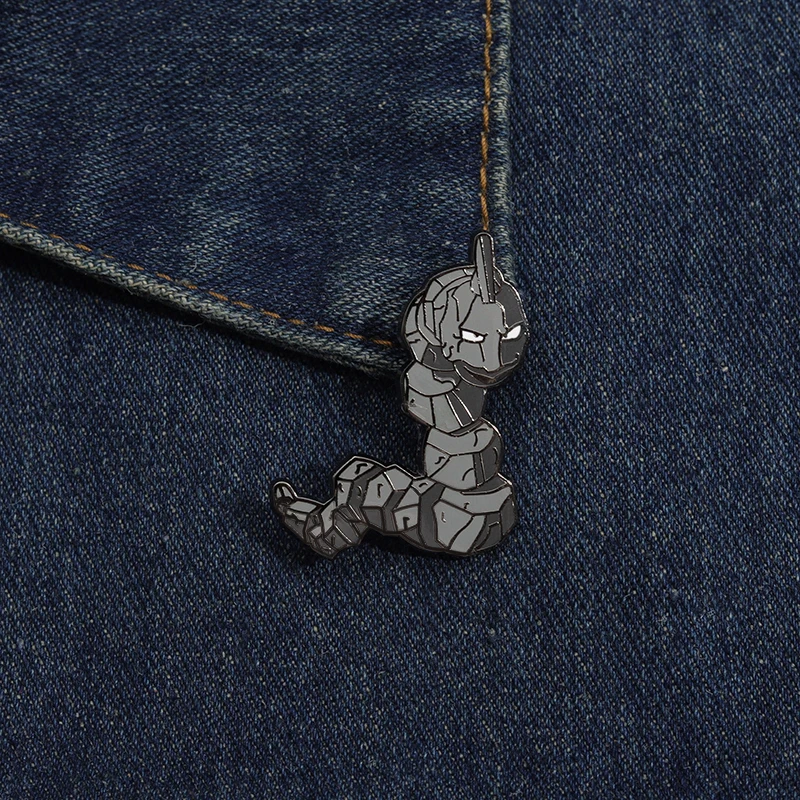 Japanese Anime Hard Enamel Pin Cartoon Stone Snake Spirit Character Brooches Lapel Backpack Badge Jewelry Gifts For Kids Friends