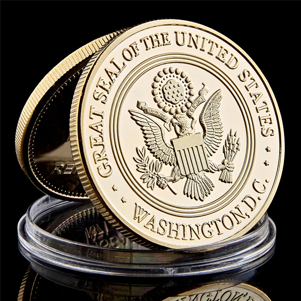 США 82-я воздушно-десантная дивизия позолоченная военная вызов индивидуальная