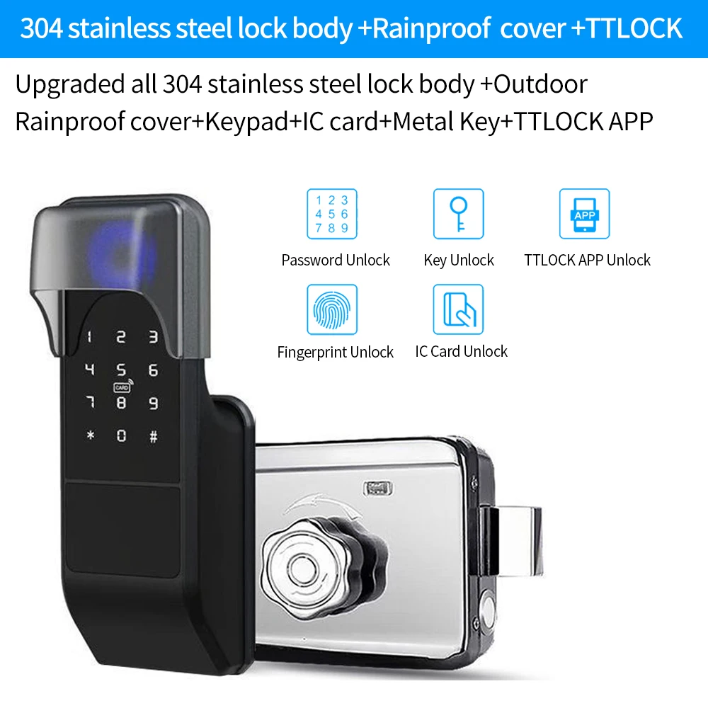 

Умный дверной замок TTLock с датчиком отпечатков пальцев