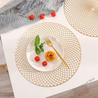 set of 2 pvc round placemats modern minimalist style dining table decorations non slip holiday party wedding
