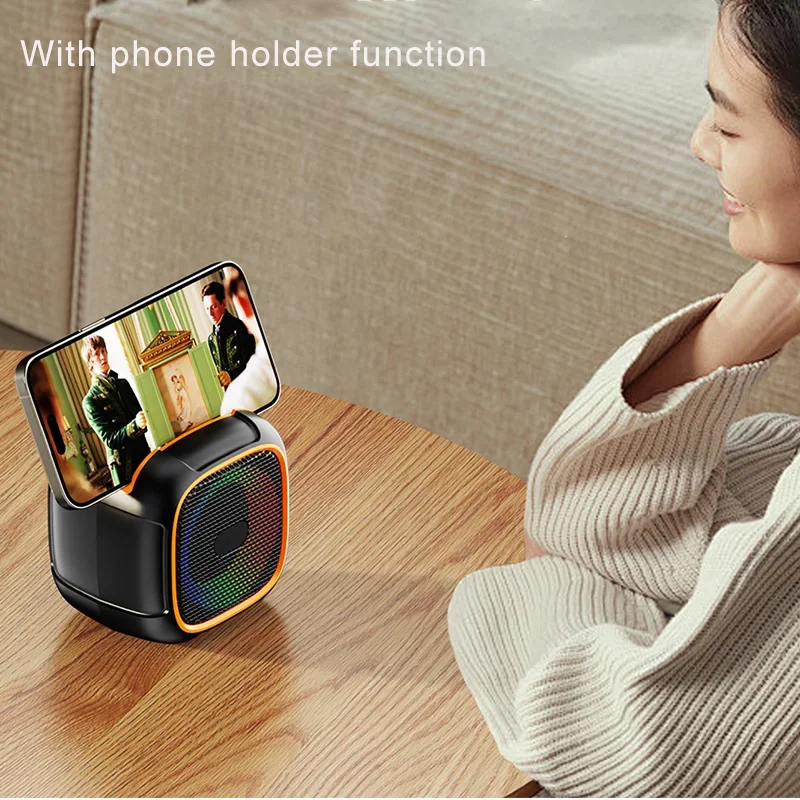 Портативная мини-колонка Caixa De Som Bluetooth SY-307 с подсветкой RGB Поддержка громкой связи