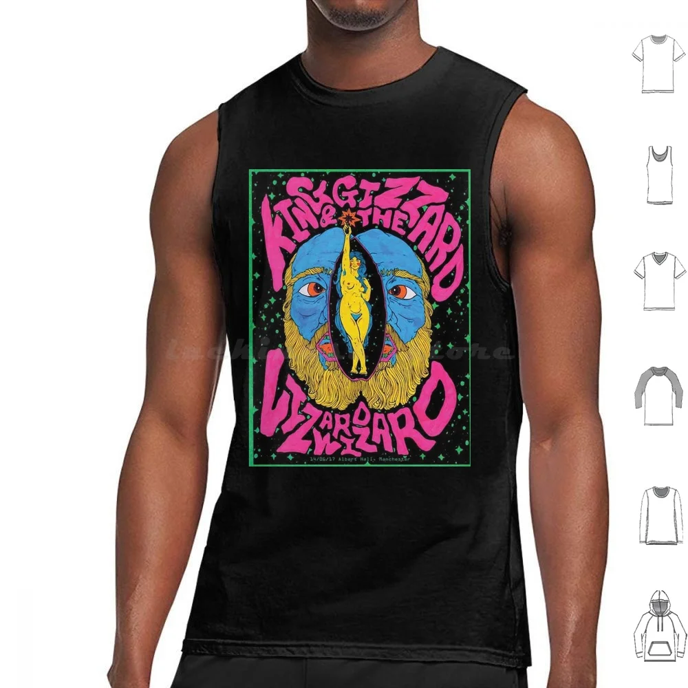 

King Gizzard And The Lizard Wizard Tour Tank Tops Print Cotton Music Band Psychedelic Band Concert Tour Psychedelic