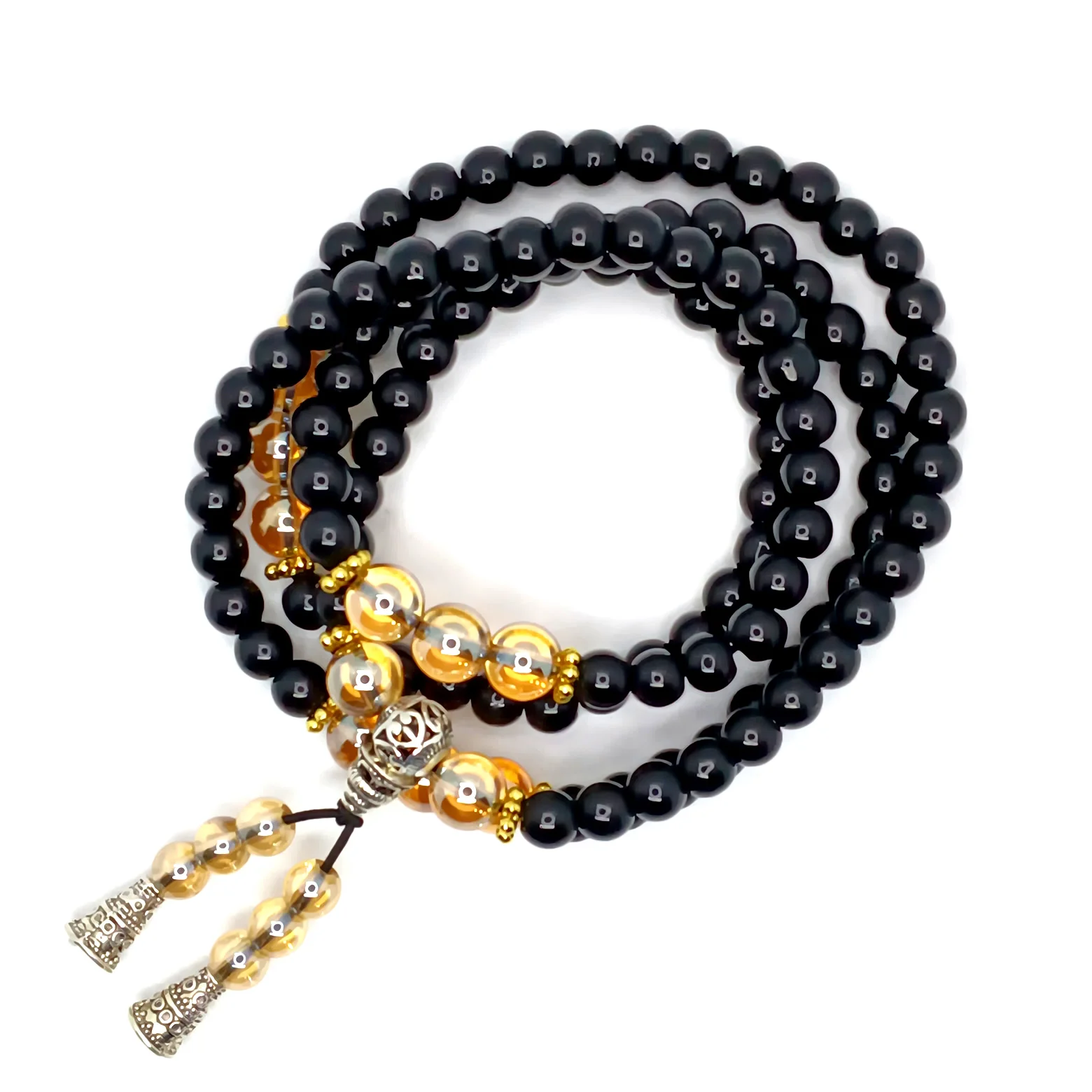 

black and yellow green crystal beads string together as hand chain multi circle bracelet your favourate selection