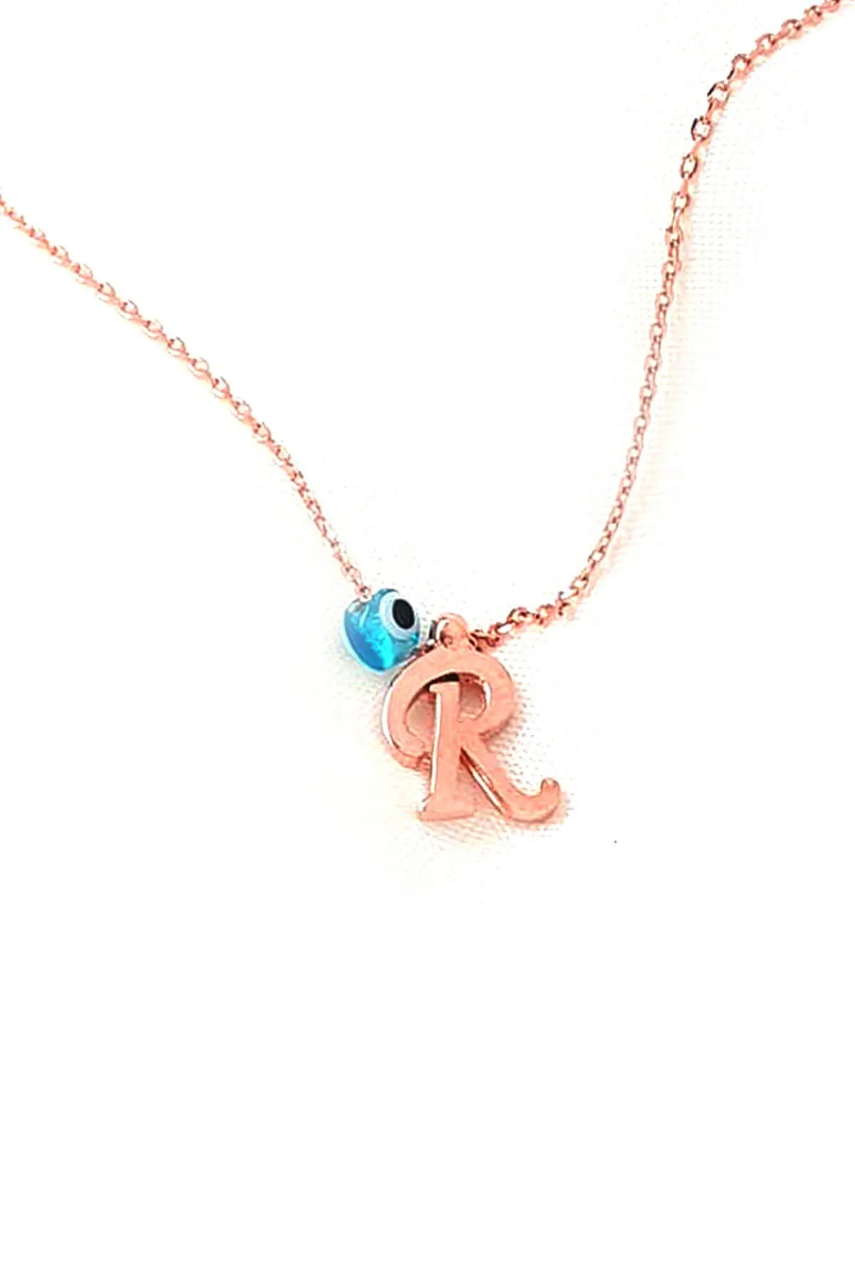 Серебряное ожерелье с буквой сглаза | Украшения и аксессуары