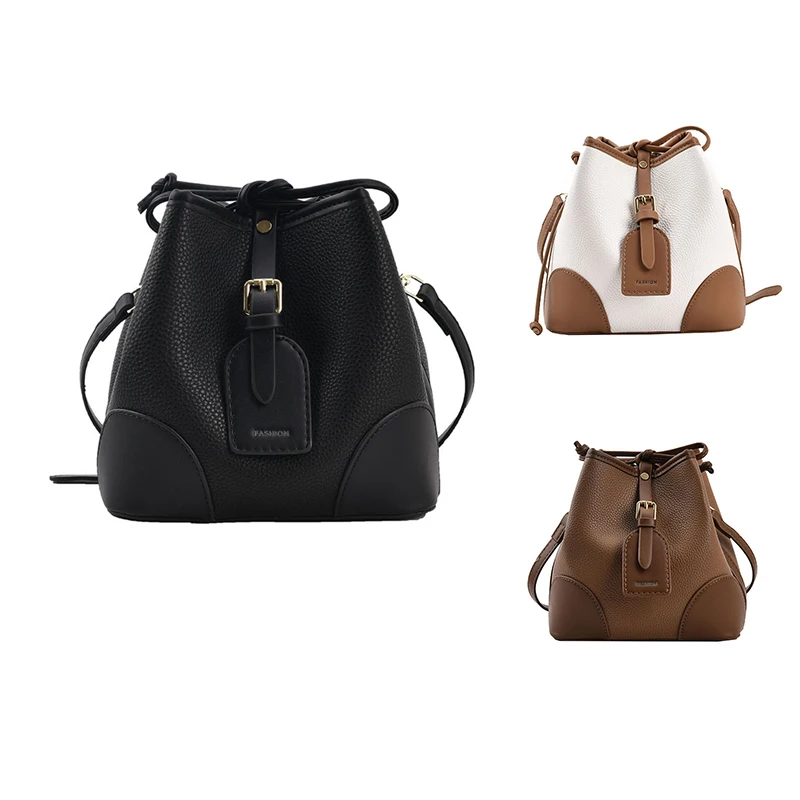 

Classic Designer Vintage Small Women Bucket Bags for Women PU Leather Shoulder Bags Girls Hand Bags Women