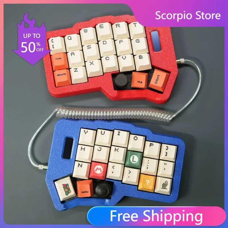 Проводная разделенная клавиатура Corne с ручкой джойстика Прошивка QMK Настроить