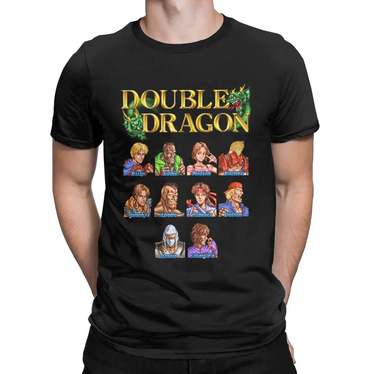 

Double Dragon Neo Geo Character Lineup Men's clothing Novelty Pure Cotton Short Sleeve T Shirts Birthday Present Clothing