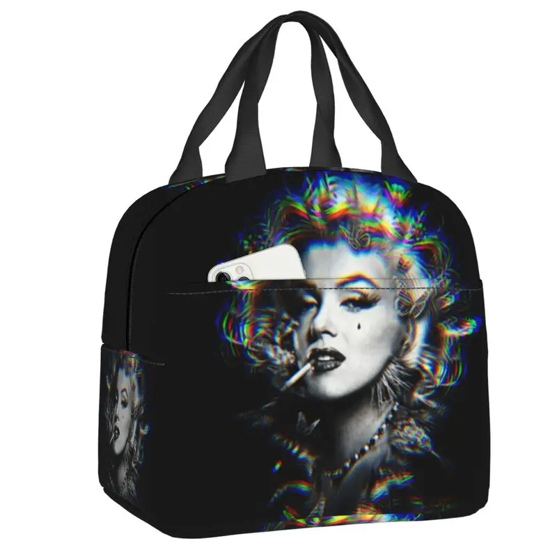 

Marilyns Actress Model Insulated Lunch Bag for Women Portable Cooler Thermal Lunch Box Kids School Children