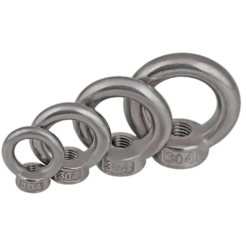 

Eye Nut A2 304 Stainless Steel Marine Lifting Eye Nut Ring Nuts Loop Hole For Cable Rope Lifting M3 M4 M5 M6 M8 M10 to M24