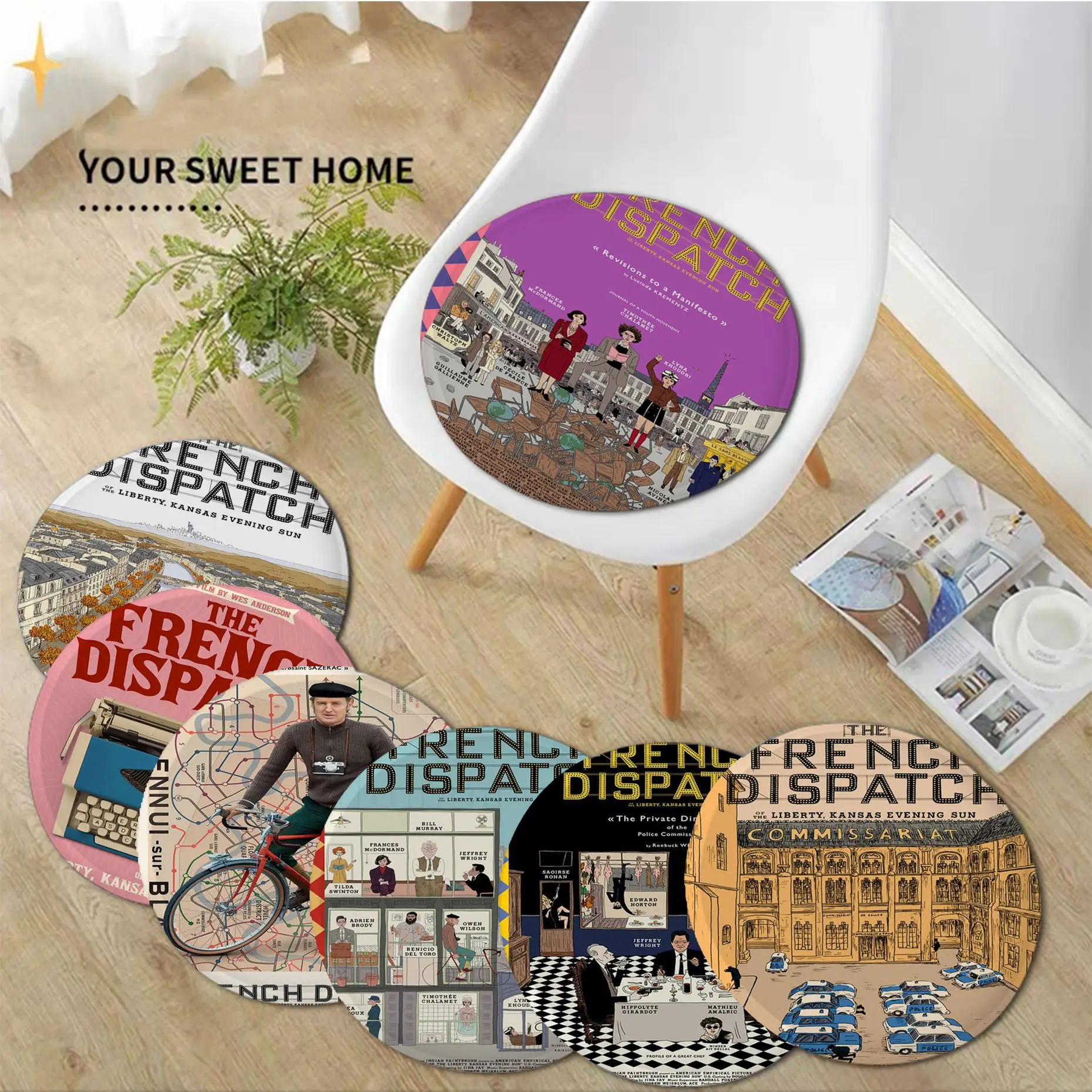 

The French Dispatch Modern Minimalist Style Plush Cushion Home Back Cushion Soft Comfortable 50x50cm Chair Cushions