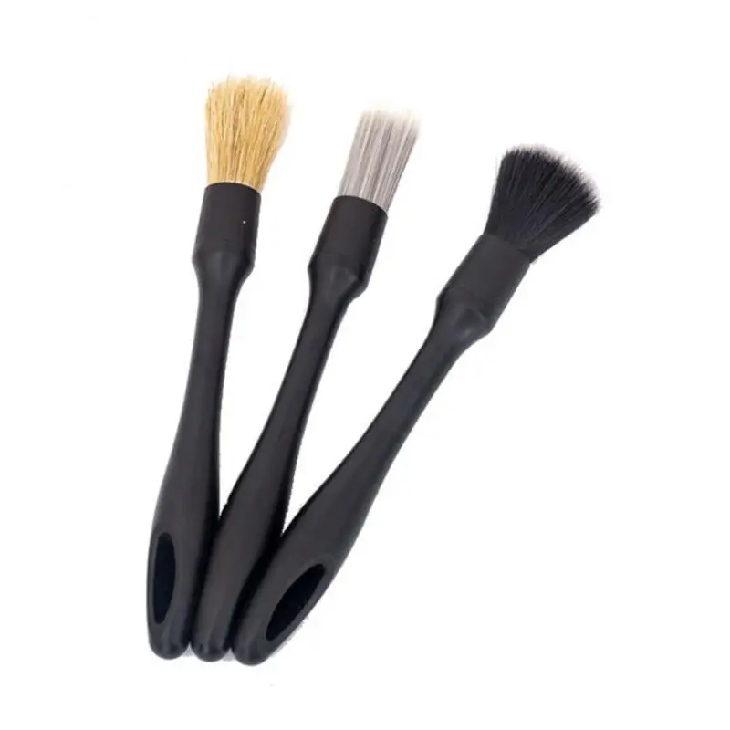 

Auto Interior Detail Brush 100 Natural Boar Hair Professional Synthetic Bristles Multipurpose Super Soft For Car Cleaning