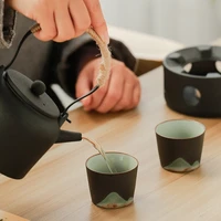 creative yuanshan rough pottery tea cup master cup ceramic tea cup creative handmade zen retro kung fu single small cup bowl
