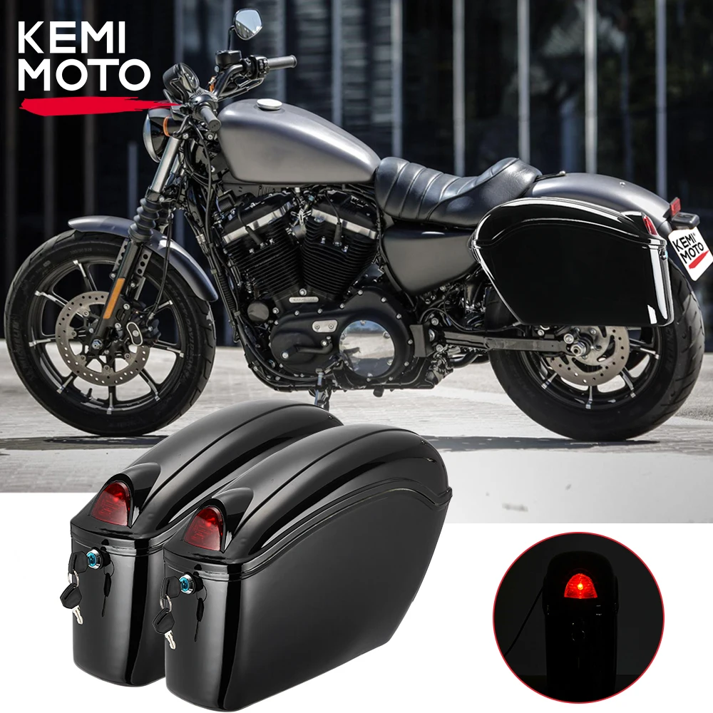 For Hraley Universal Hard Bags Hard Trunk Saddle Bags Luggage Brackets Luggage Bag Fit For Shadow Suzuki Kawasaki for Softail