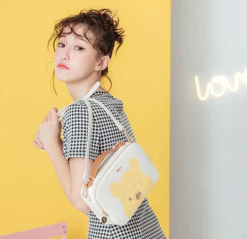 Disney Mickey Messenger Bag For Kid Cute Pooh Minnie Printing Toddler Crossbody Bag Girls Kawaii Pattern Satchel High Quality