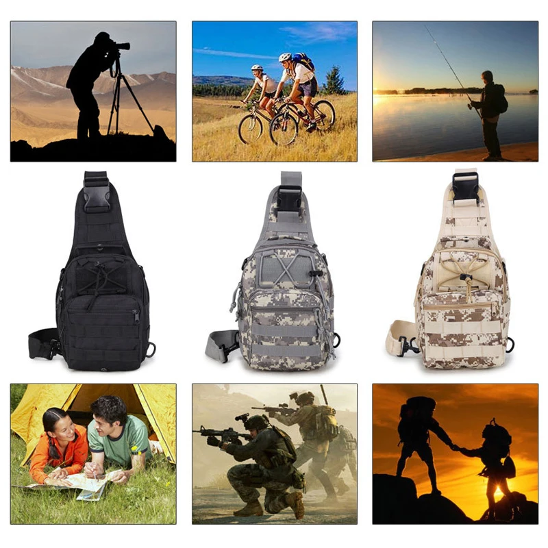 Chest Bag Man Backpack Tactical Backpack Waterproof Nature Hike Walking Outdoor Traveling Shoulder Bag Camping Equipment Leisure