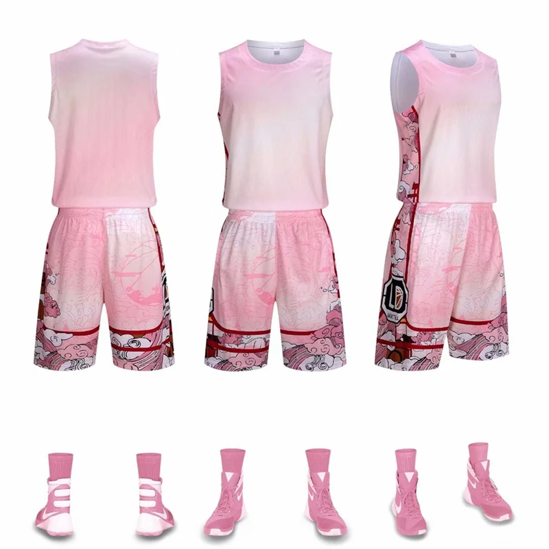 2023 New Youth Basketball Jerseys Set Sportswear Quick Dry Women's Basketball Jerseys Set Training Clothing Custom