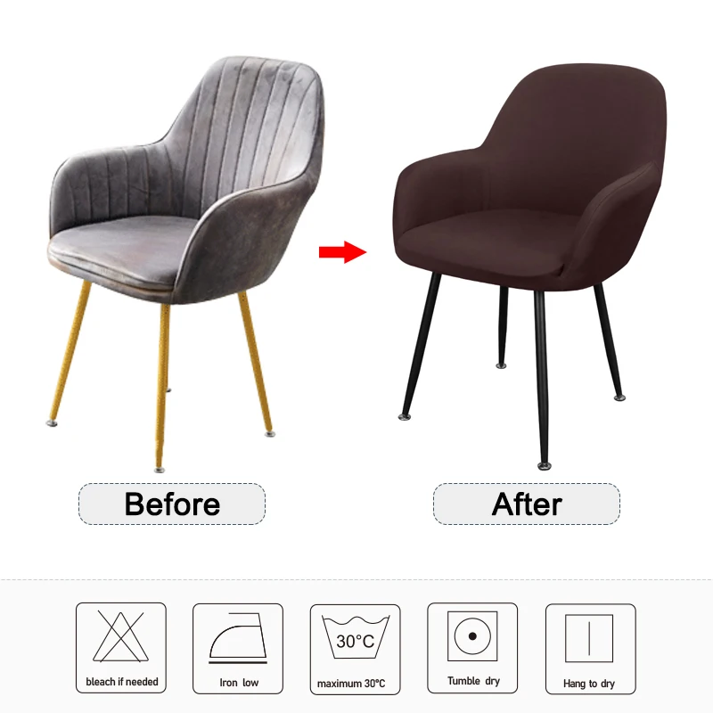 1 Piece Solid Color Chair Cover Big Elastic Chairs Wings Seat Case Special Size Spandex Fabric For Home