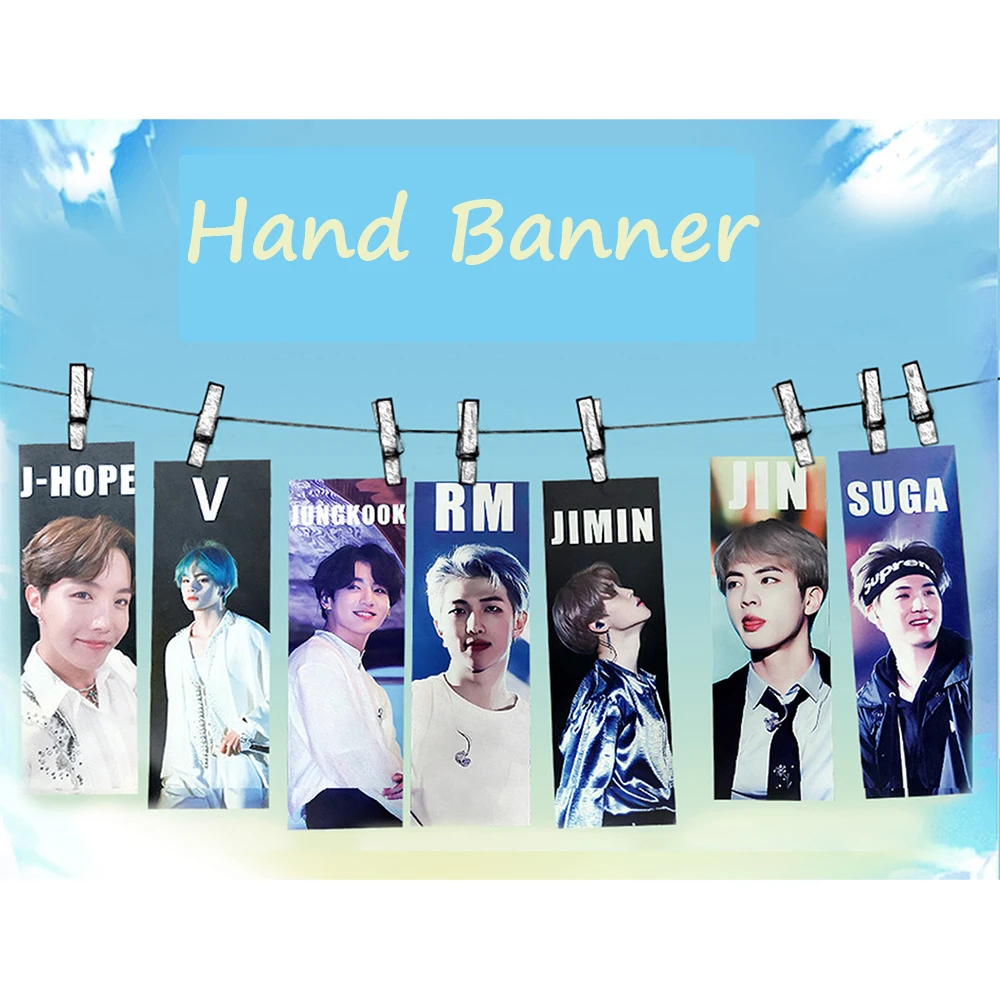 

KPOP Bangtan Boys Non-Woven Hand Banner JungKook JIMIN Taehyung Slogan Fans Collections Concert Airport Fan Meeting Support C96