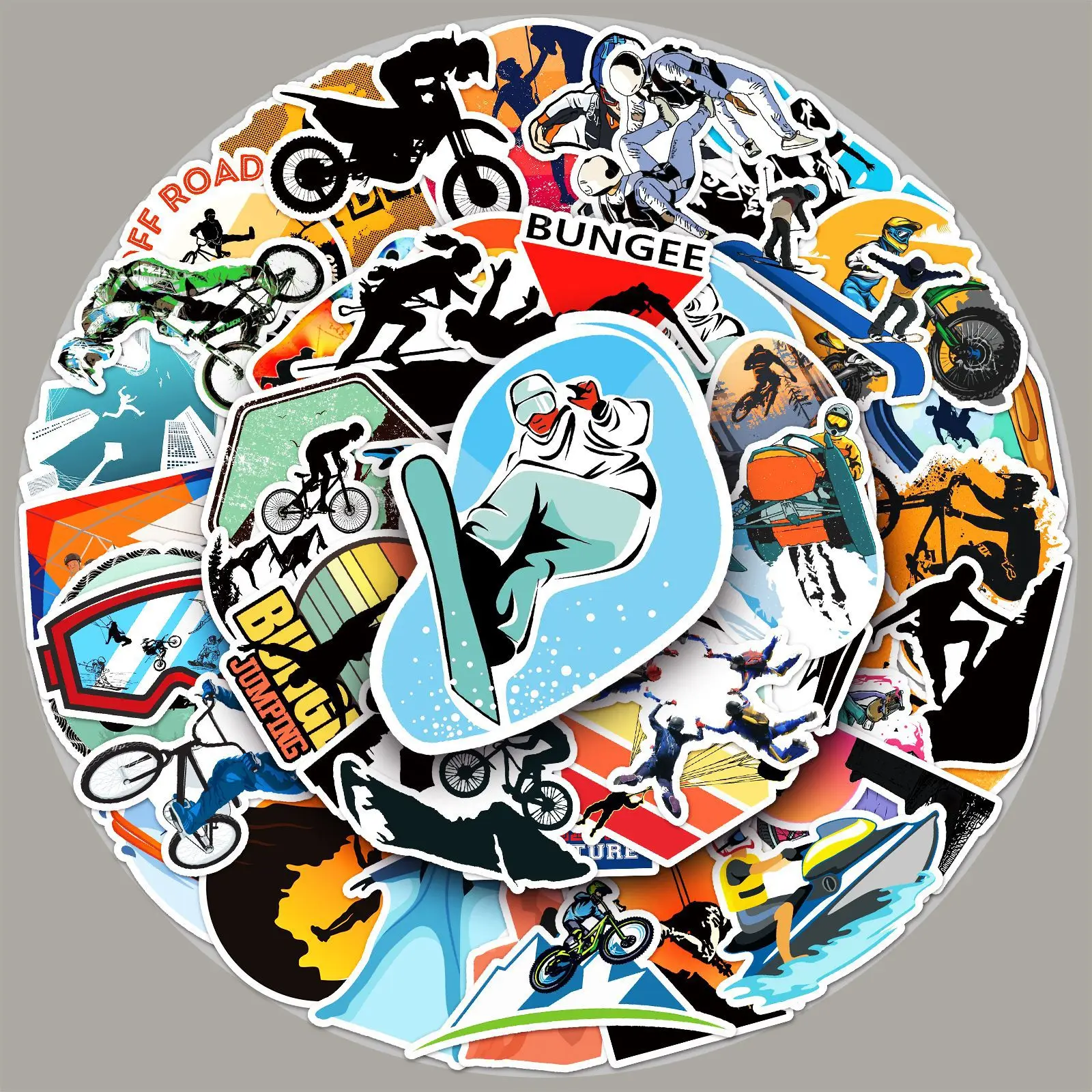 

Outdoor Sports Challenge Shell Of 50 Extreme Cartoon Stickers Cute Waterproof Kids Toys Stationery Decorative Mobile DIY Craft