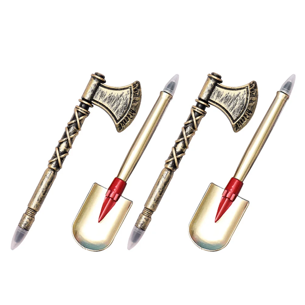 

4Pcs Decorative Ballpoint Pens Multi-function Writing Pens Portable Student Pens