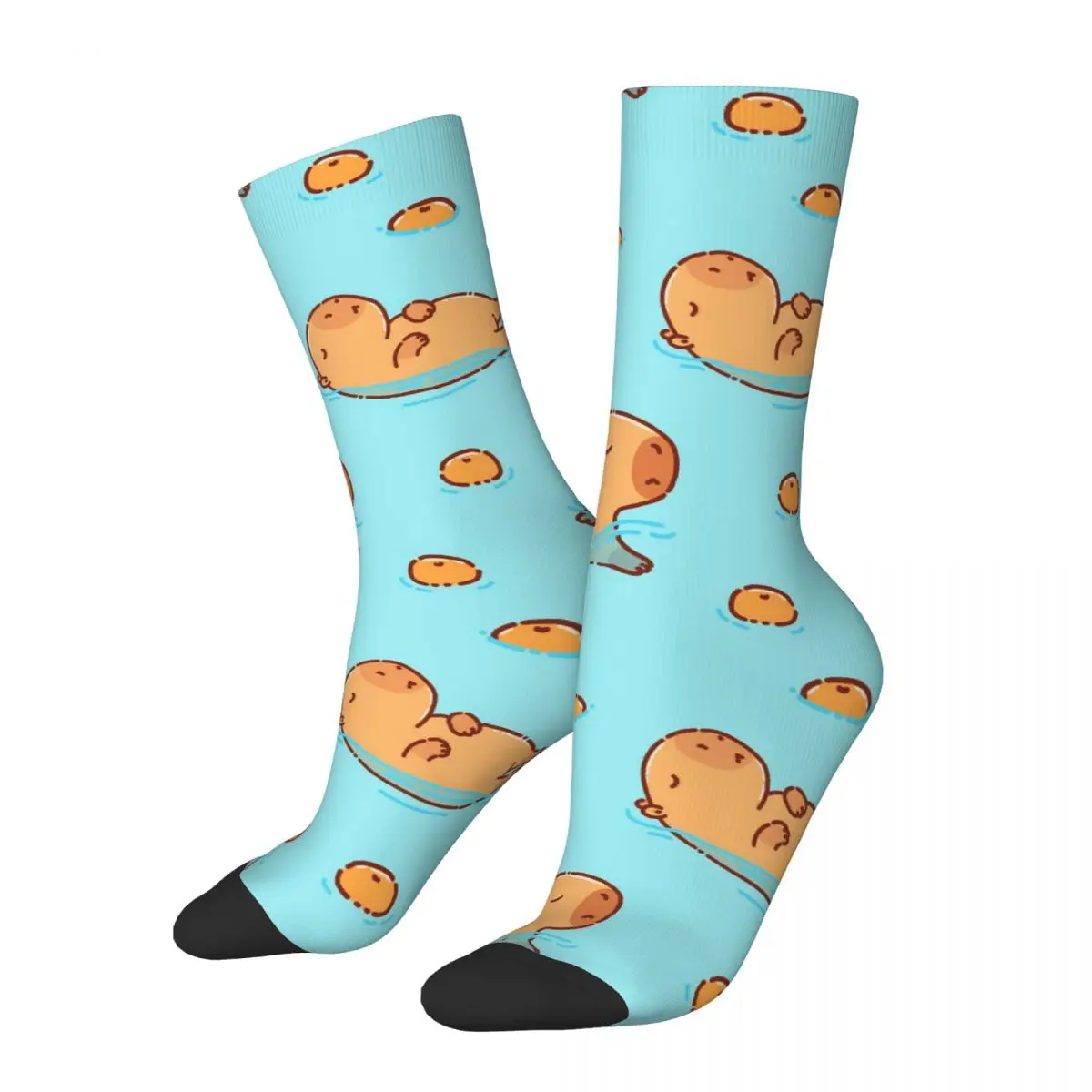 

Fashion Cute Capybara Swimming Theme Design Cozy Socks Stuff All Season Kawaii Capy Animal Comfortable Socks Sweat Absorbing