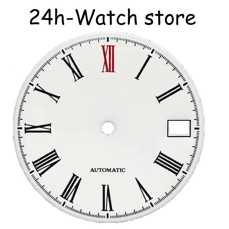 

dial with s logo Arabic numeral nh35 dial accessories fit nh35 movement and case nh36 movement 4r36 Men's Watch NH38 di